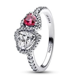Pandora 193662C01 Damen Silber-Ring Halo Herzen