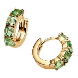 Pandora 263851C01 Damen-Ohrringe Creolen Grün Goldfarben