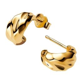 Pandora 263873C00 Damen-Creolen Wellig Goldfarben
