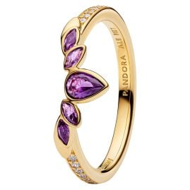 Pandora 164135C01 Damenring Disney Frozen Königin Anna Tiara Goldfarben