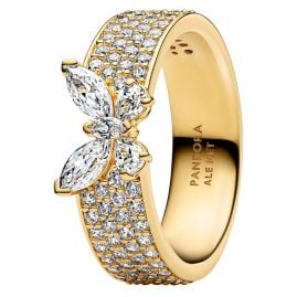 Pandora 164270C01 Damenring Funkelnder Schmetterling breit Goldfarben
