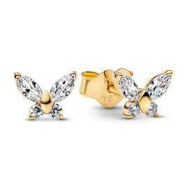 Pandora 21128 Damen-Schmuckset Kette und Ohrringe Schmetterling Goldfarben