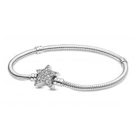 Pandora 599639C01 Damen-Armband Sternverschluss Silber