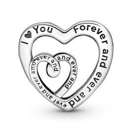 Pandora 790800C00 Silber Charm Verschlungene Unendliche Herzen