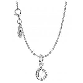 Pandora 39718 Damen-Halskette mit Hufeisen 925 Silber 45 cm