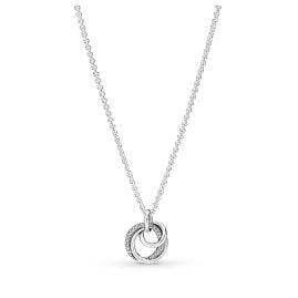 Pandora 391455C01-60 Damenkette 925 Silber Immer Von Familie Umgeben
