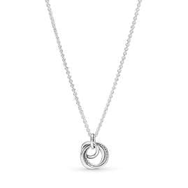 Pandora 391455C01-60 Damenkette 925 Silber Immer Von Familie Umgeben