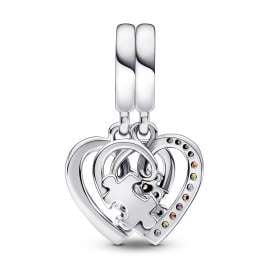 Pandora 792239C01 Charm-Anhänger Herzen mit Puzzleteilen