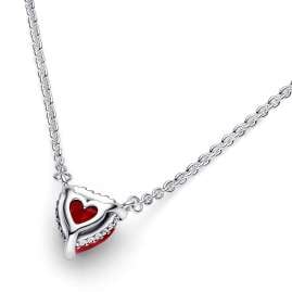 Pandora 392542C01-45 Damen-Halskette Silber 925 Collier Funkelndes Herz