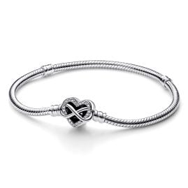 Pandora 592645C01 Damenarmband Silber Funkelndes Unendlichkeits-Herz