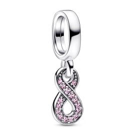 Pandora 792766C01 Charm-Anhänger Funkelnde Unendlichkeit Pink Silber