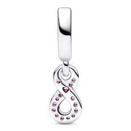 Pandora 792766C01 Charm-Anhänger Funkelnde Unendlichkeit Pink Silber