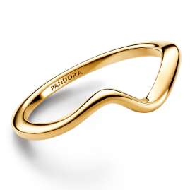 Pandora 163095C00 Damenring Polierte Welle Goldfarben