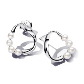 Pandora 293276C01 Damen-Ohrstecker Süßwasser-Zuchtperlen Silber