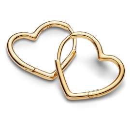 Pandora 268307C00 Damen-Ohrringe Asymmetrisches Herz Goldfarben