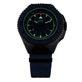 traser H3 109856 Herrenarmbanduhr P69 Black Stealth Blau mit Natoband