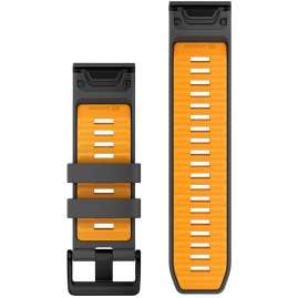 Garmin 010-13393-05 Quickfit Silikonband 26 mm Graphit/Funkenorange
