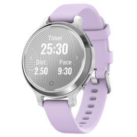 Garmin 010-02891-01 Lily 2 Active Damen-Smartwatch Silberfarben/Flieder