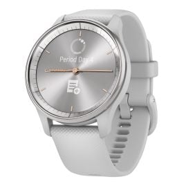 Garmin 010-02665-03 vivomove Trend Damen-Smartwatch Hellgrau/Silberfarben