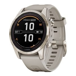 Garmin 010-02776-15 fenix 7S Pro Saphir Solar Smartwatch Beige/Softgold 42 mm