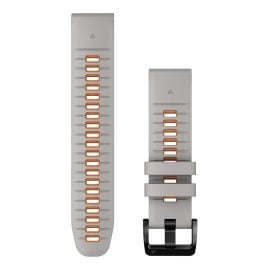 Garmin 010-13280-02 Quickfit Silikonband 22 mm Nebelgrau/Glutorange