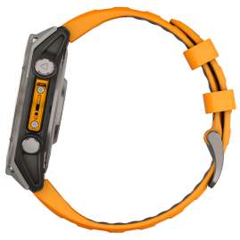 Garmin 010-02904-11 fenix 8 Smartwatch AMOLED Sapphire Graphit/Orange 47 mm