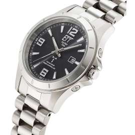 ETT Eco Tech Time ELS-11674-22M Funk-Solar Damenuhr Gobi Lady Stahl/Schwarz