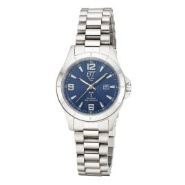 ETT Eco Tech Time ELS-11675-32M Funk-Solar Damenuhr Gobi Lady Stahl/Blau