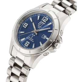 ETT Eco Tech Time ELS-11675-32M Funk-Solar Damenuhr Gobi Lady Stahl/Blau