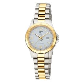 ETT Eco Tech Time ELS-11676-12M Damenuhr Funk-Solar Gobi Lady Edelstahl/Bicolor