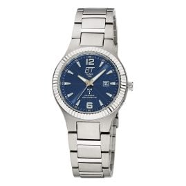 ETT Eco Tech Time ELT-11670-32M Funk-Solar Damenuhr Everest Lady Titan/Blau