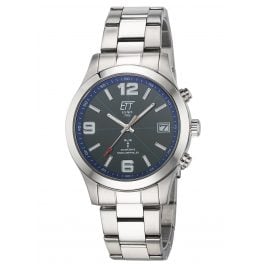 ETT Eco Tech Time EGS-11485-32M Funk-Solar Herren-Armbanduhr Gobi Blau
