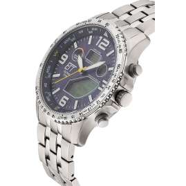 ETT Eco Tech Time EGT-11575-31M Funk-Solar Herrenuhr Professional Worldtimer Titan/Blau