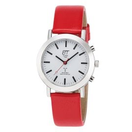 ETT Eco Tech Time ELS-11582-11L Funk-Solar Damenuhr Station Watch Rot