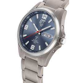 ETT Eco Tech Time EGT-11602-31M Funk-Solar Herrenuhr Everest Gents Titan/Blau