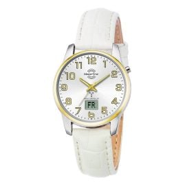 Master Time MTLA-10799-42L Damenuhr Funk Basic Weiß/Bicolor