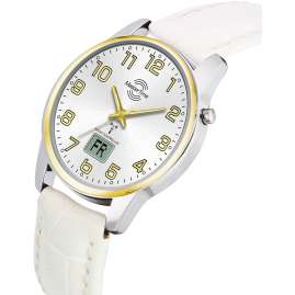 Master Time MTLA-10799-42L Damenuhr Funk Basic Weiß/Bicolor