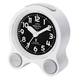 Master Time MTC-71030-12W Deutsch Sprechender Funk-Wecker Weiß/Schwarz