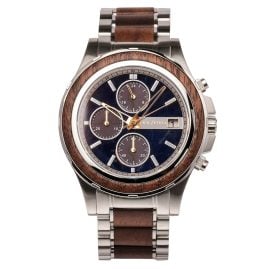 Holzkern Herren-Chronograph Solar Koh Mak Walnuss/Marmor