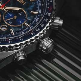 Holzkern Herrenuhr Chronograph Openhorizon Marmor Blau