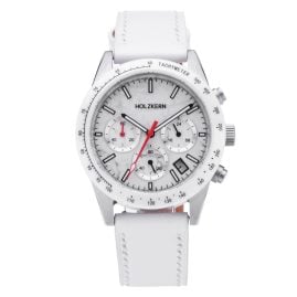 Holzkern Herrenuhr Titan Neverrest Howlith/Weiß