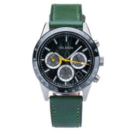 Holzkern Herrenarmbanduhr Titan Neverrest Katzenauge/Grün