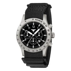 KHS PLASSC.DFB Herrenuhr Platoon Solar Chronograph Stahl Schwarz