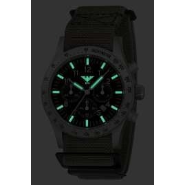KHS PLASSC.DFSGO Herrenuhr Platoon Solar Chronograph Stahl Grau