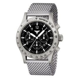 KHS PLASSC.MS Herren-Armbanduhr Platoon Solar Chronograph Stahl Meshband