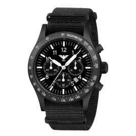 KHS PLABSSC.NB Herrenuhr Platoon Solar Chronograph Natoband Schwarz