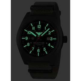 KHS INCBS.NSGO Herrenuhr Inceptor Black Steel Steingrau-Oliv