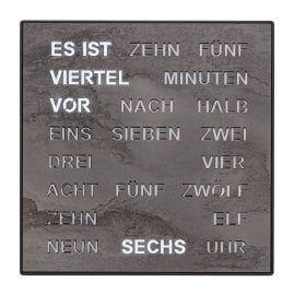 Filius 0401-4 Wortuhr Tisch- und Wanduhr Anthrazit 28 cm