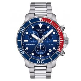 Tissot T120.417.11.041.03 Herren-Taucheruhr Chronograph Seastar 1000 Blau/Rot
