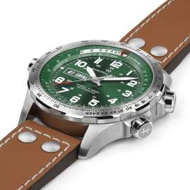 Hamilton H77735560 Herren-Automatikuhr X-Wind Auto Day-Date Braun/Grün